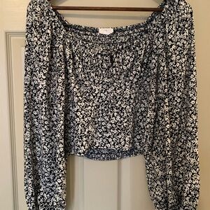 Sienna Sky Black and White Floral Blouse